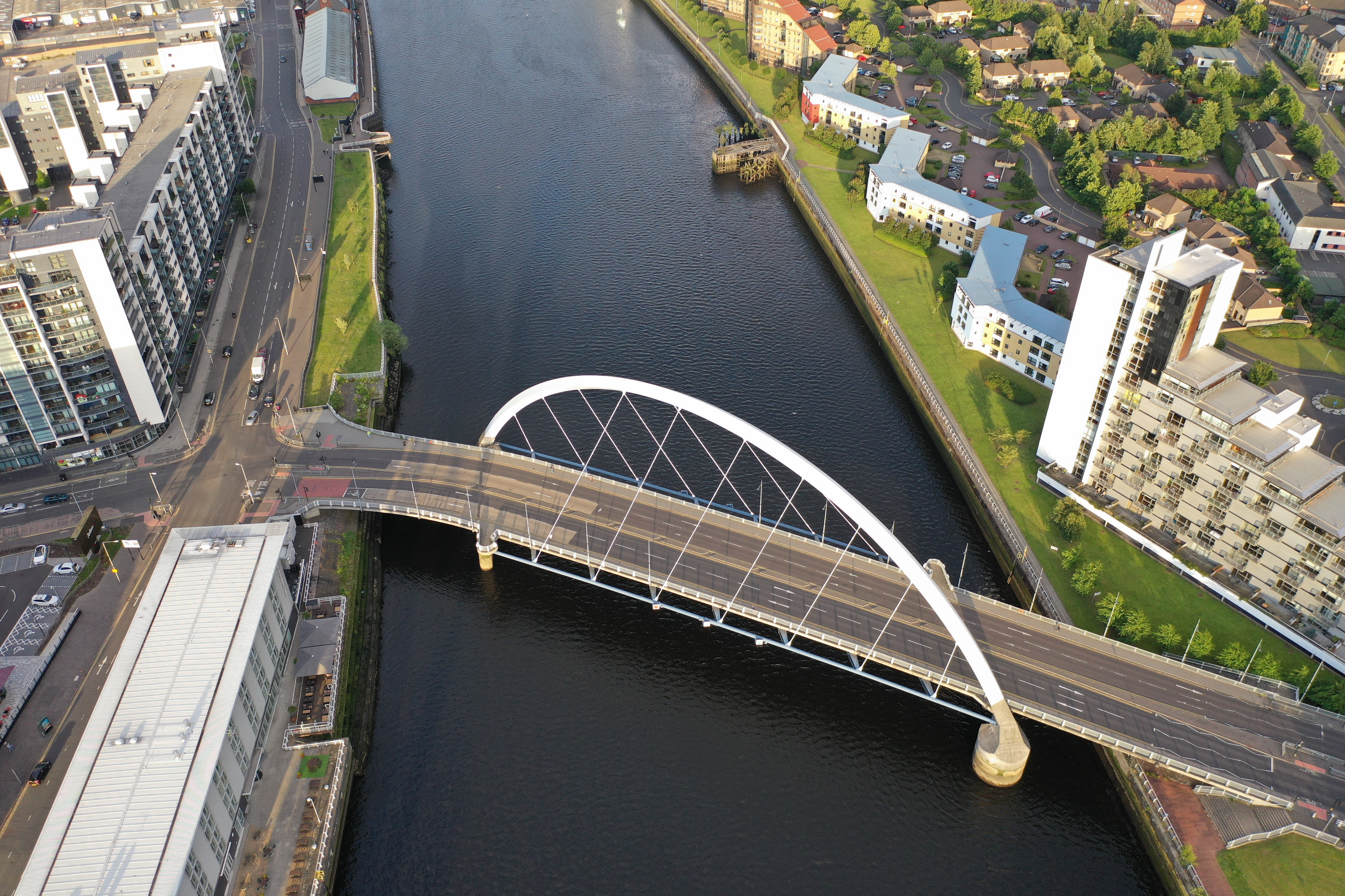 Glasgow modern architecture drone river; Shutterstock ID 1444036679; purchase_order: N/A; job: RICS Scotland Conference 2023; client: RICS_PP; other: 